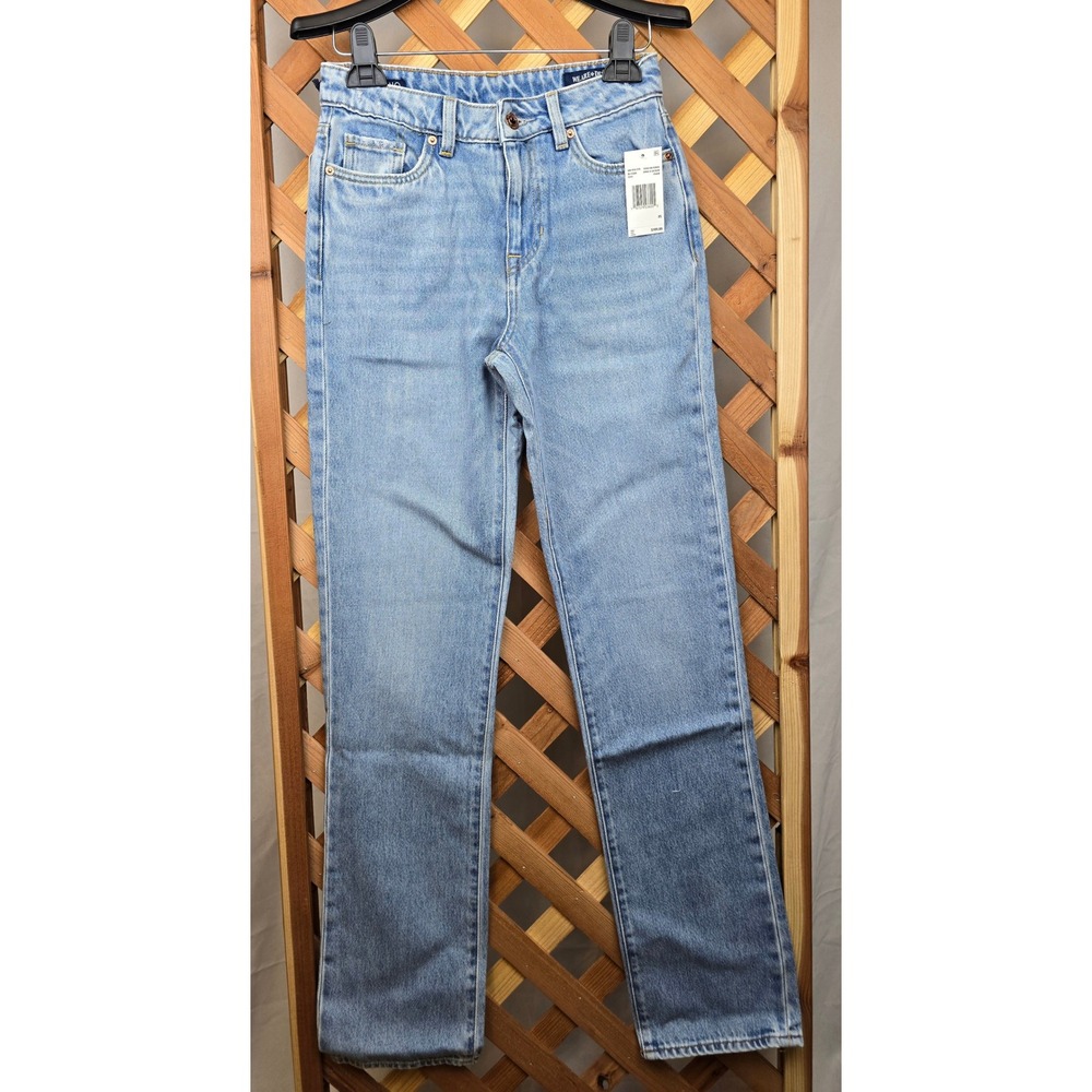 Buffalo David Bitton Mary Mid Rise Straight Leg Jeans Womens 25 Blue NWT - NEW